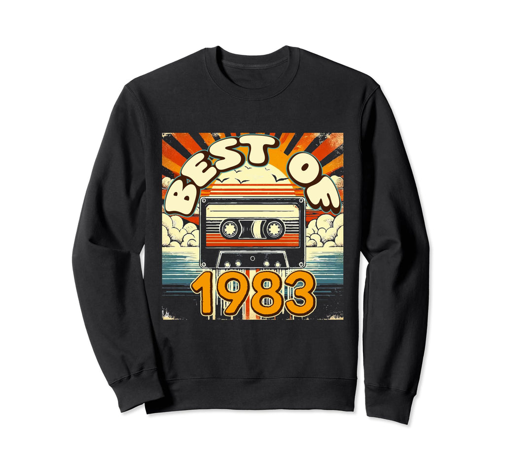 Best 1983 Cassette Tape Birthday Sweatshirt - Casual Everyday Wear Unisex - T-Shirt, Sweatshirt, Hoodie