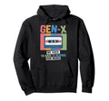 Gen X Cassette Tape Funny Rewind Music Hoodie - Novelty Apparel for Adults - T-Shirt, Sweatshirt, Hoodie