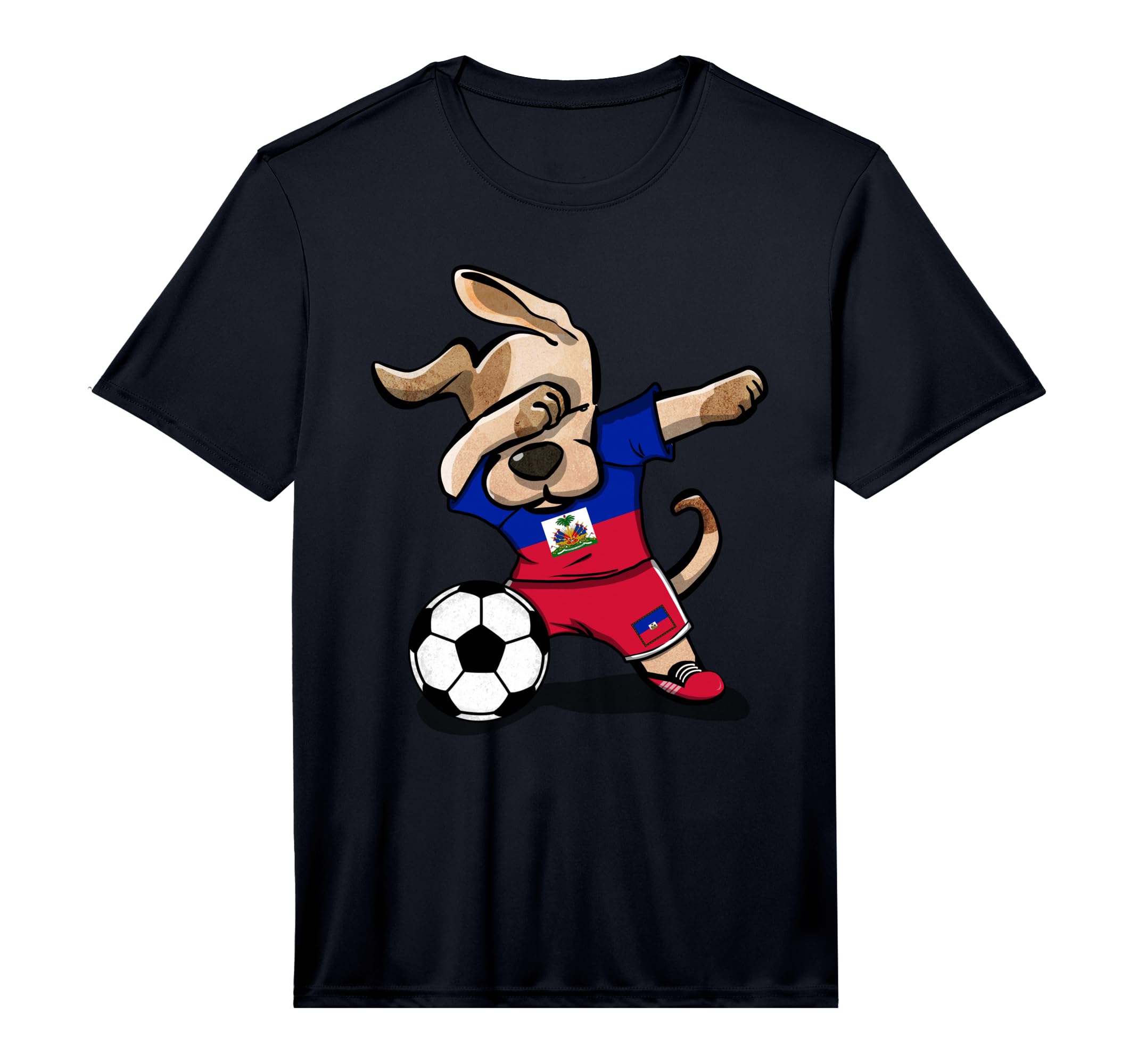 Dabbing Dog Haiti Soccer Jersey Haitian T-Shirt - Minimalist Print Unisex - T-Shirt, Sweatshirt, Hoodie