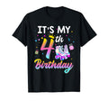 Roller Skate Its My 4Th Birthday 4 T-Shirt - Trendy Graphic for Adults - T-Shirt, Sweatshirt, Hoodie