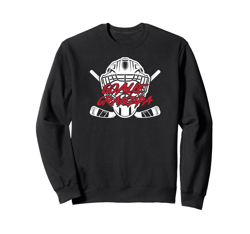 Ice Hockey Goalie Grandpa Hockey Sweatshirt - Fun Novelty Design Men Women - T-Shirt, Sweatshirt, Hoodie