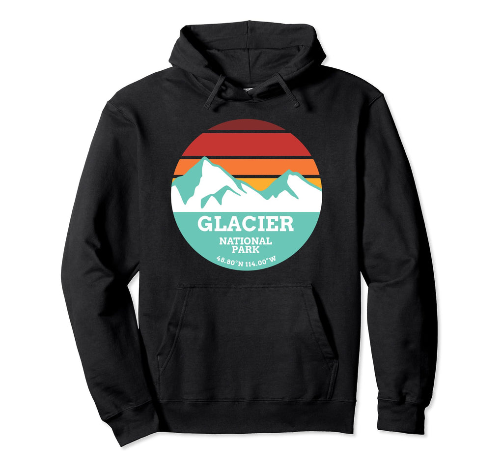 Glacier National Park Mountain Hoodie - Aesthetic Graphic for Adults - T-Shirt, Sweatshirt, Hoodie