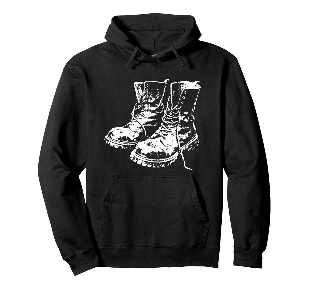 Punk Rock Combat Boots 90S Grunge Art Hoodie - Graphic Print Men Women - T-Shirt, Sweatshirt, Hoodie