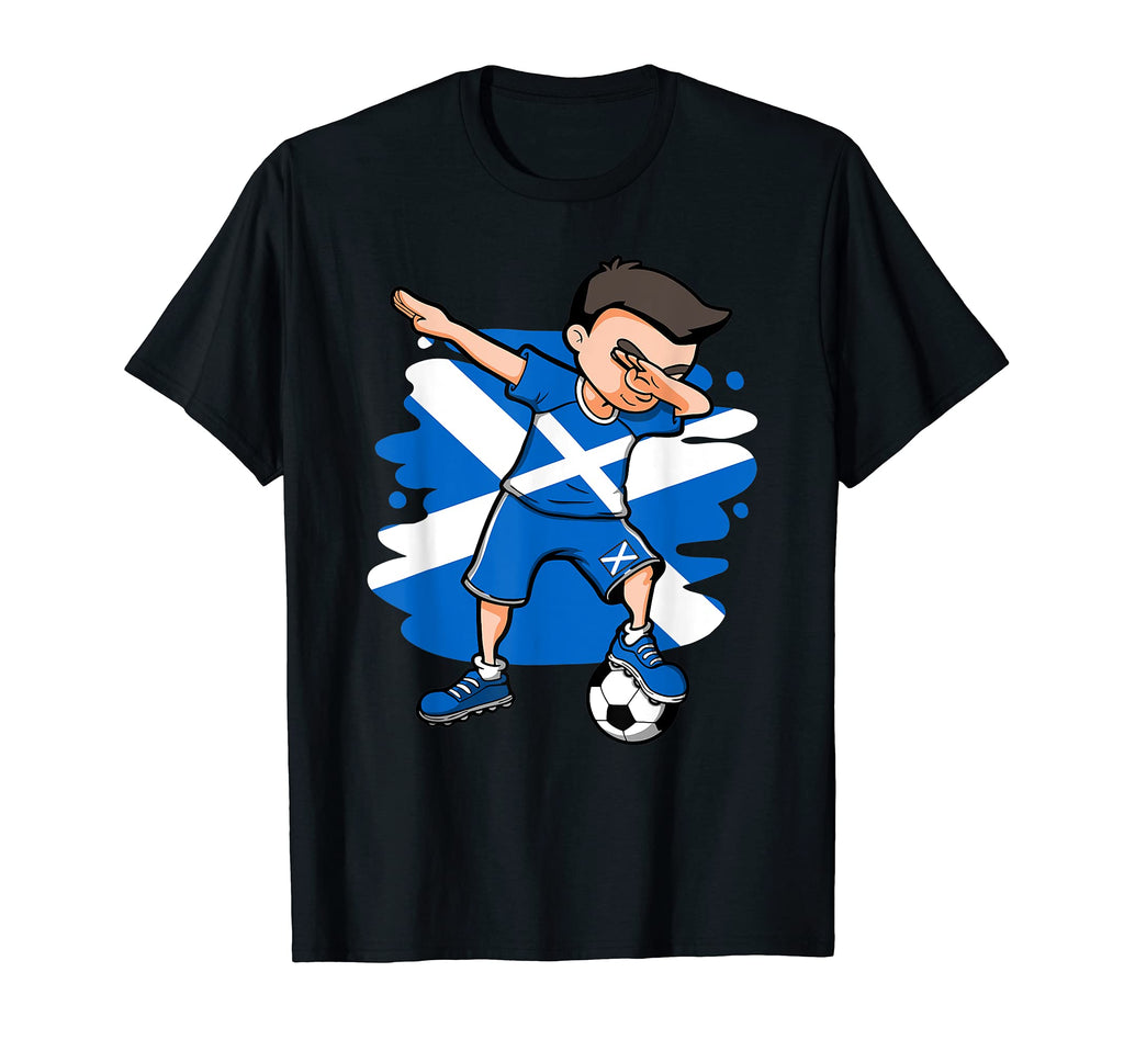 Dabbing Soccer Scotland Jersey T-Shirt - Trendy Graphic for Adults - T-Shirt, Sweatshirt, Hoodie