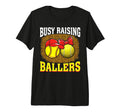 Busy Raising Ballers Softball Tennis Mom T-Shirt - Graphic Print Unisex - T-Shirt, Sweatshirt, Hoodie