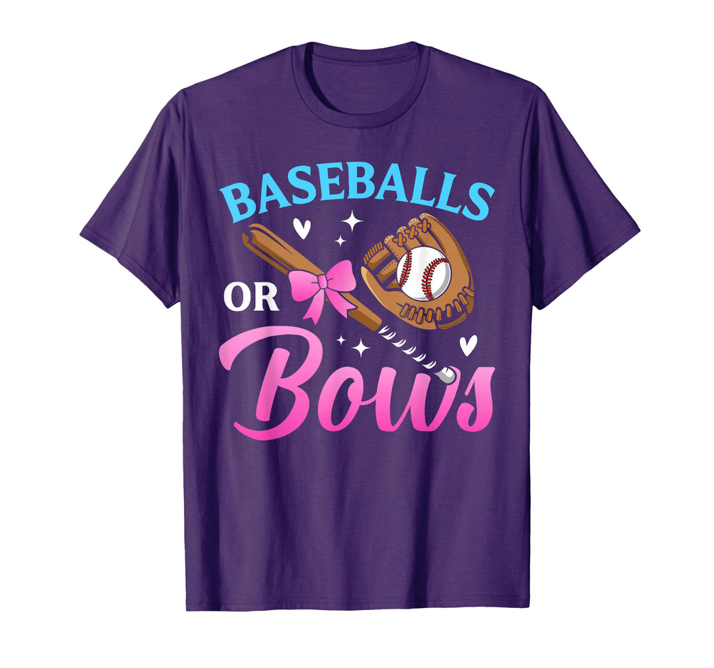 Baseball Or Bows Dad Mom Loves You T-Shirt - Graphic Print for Adults - T-Shirt, Sweatshirt, Hoodie