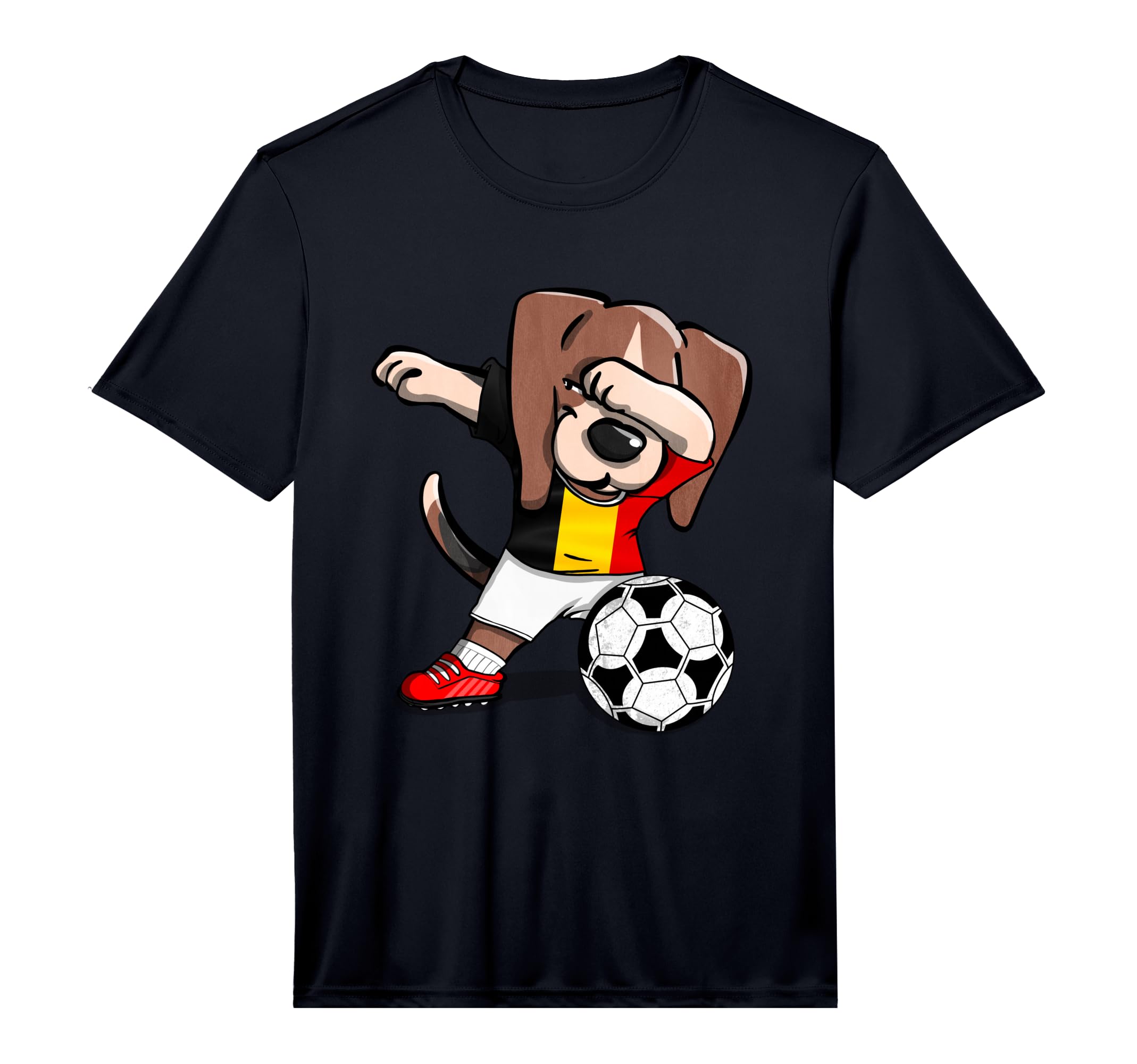 Dabbing Beagle Belgium Soccer Fans T-Shirt - Custom Art Print Men Women - T-Shirt, Sweatshirt, Hoodie