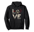 Love Heart Soccer Team Sport Fans Player Hoodie - Custom Art Print Unisex - T-Shirt, Sweatshirt, Hoodie