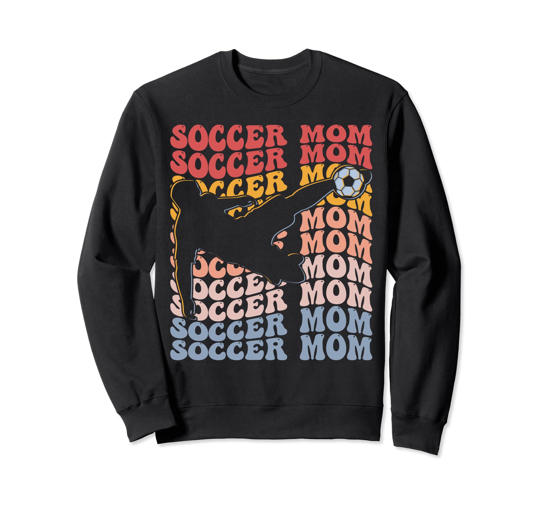 Soccer Mom Groovy Soccer Mom Sweatshirt - Minimalist Print Unisex - T-Shirt, Sweatshirt, Hoodie