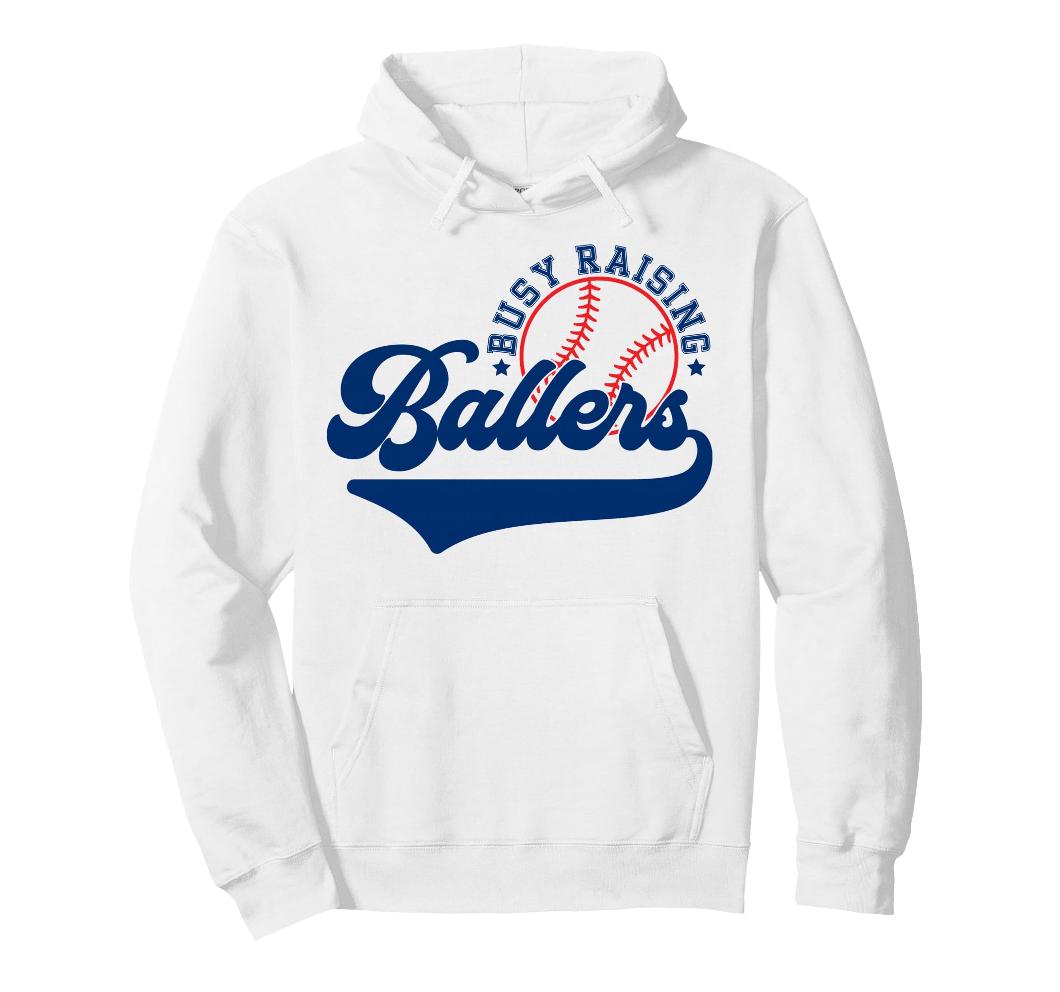 Baseball Mom Mama Busy Raising Ballers Hoodie - Novelty Apparel Unisex - T-Shirt, Sweatshirt, Hoodie