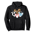 Baseball Volleyball Soccer Heart Funny Hoodie - Novelty Apparel Men Women - T-Shirt, Sweatshirt, Hoodie