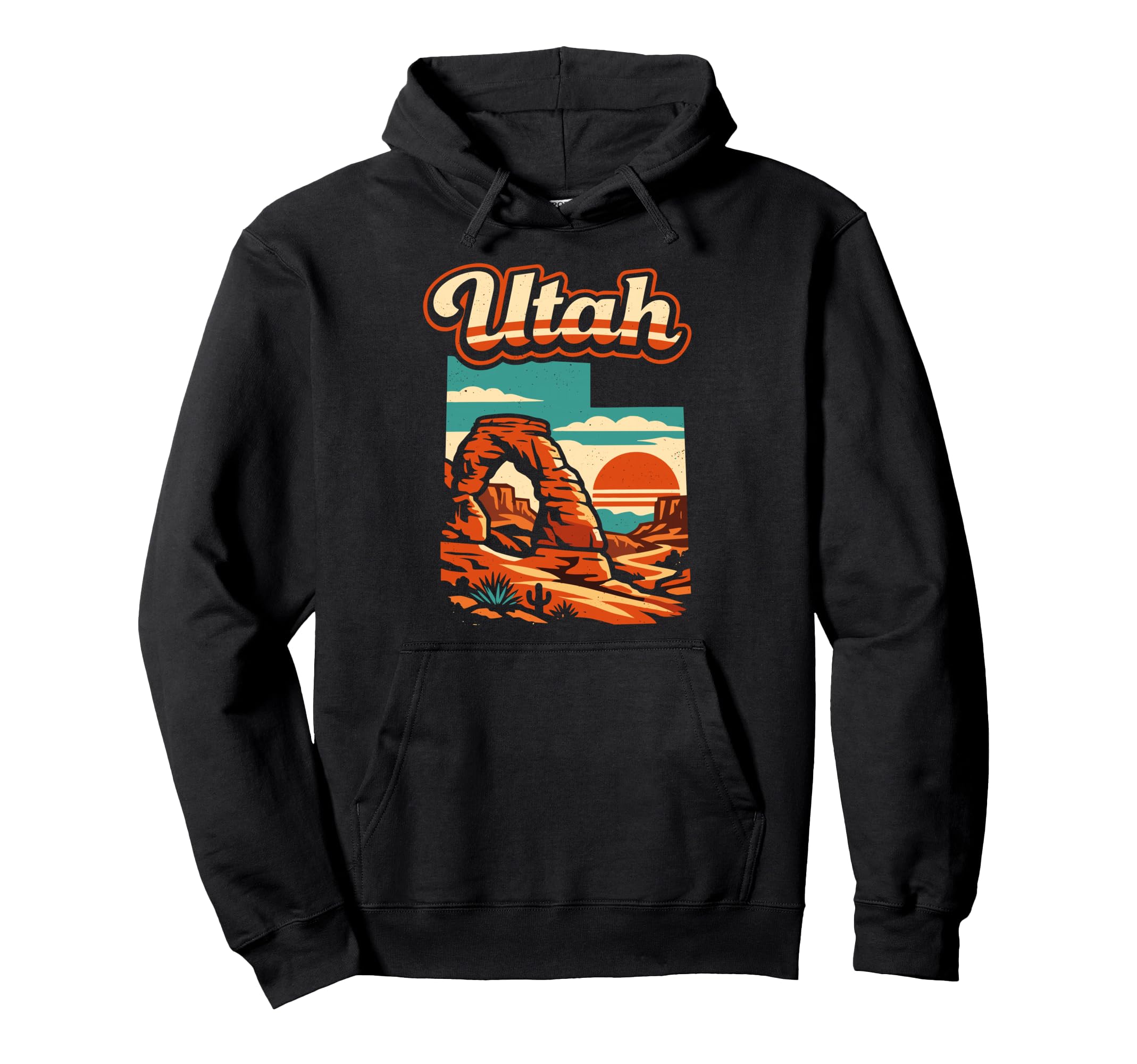 Utah State Desert Sunset Arches Hoodie - Custom Art Print Men Women - T-Shirt, Sweatshirt, Hoodie