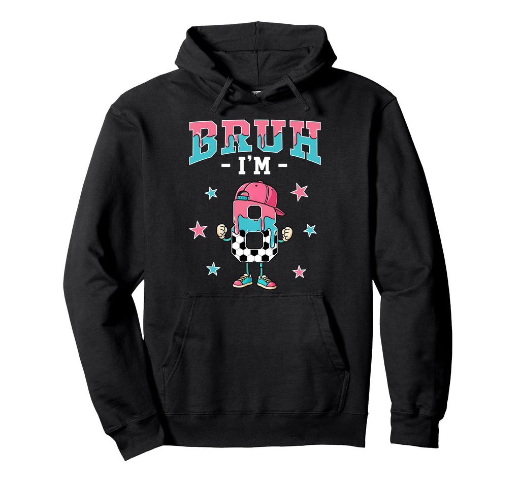 Funny Bruh Im 8 Year Old Soccer Ice Hoodie - Minimalist Print for Adults - T-Shirt, Sweatshirt, Hoodie