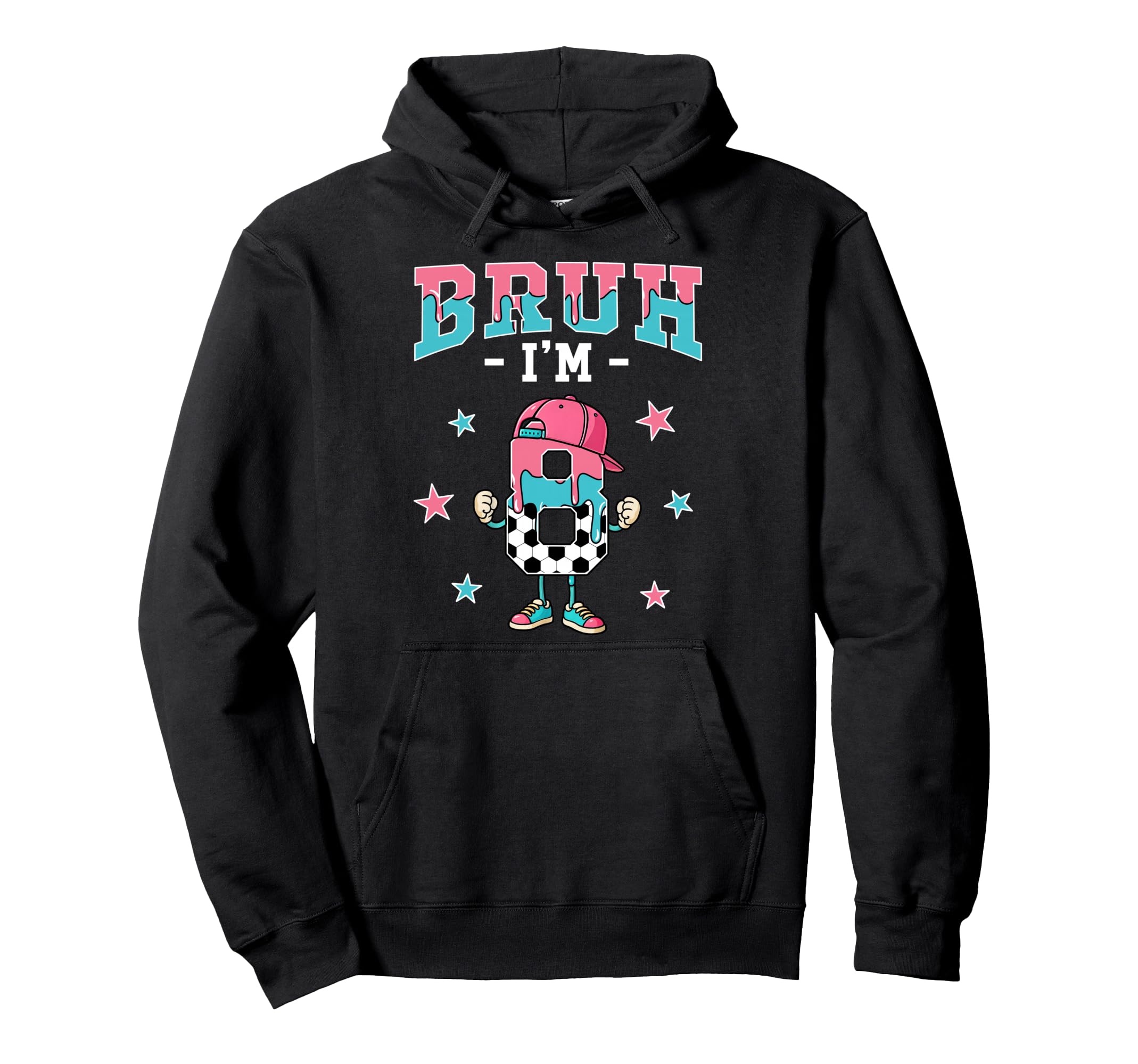 Funny Bruh Im 8 Year Old Soccer Ice Hoodie - Minimalist Print for Adults - T-Shirt, Sweatshirt, Hoodie