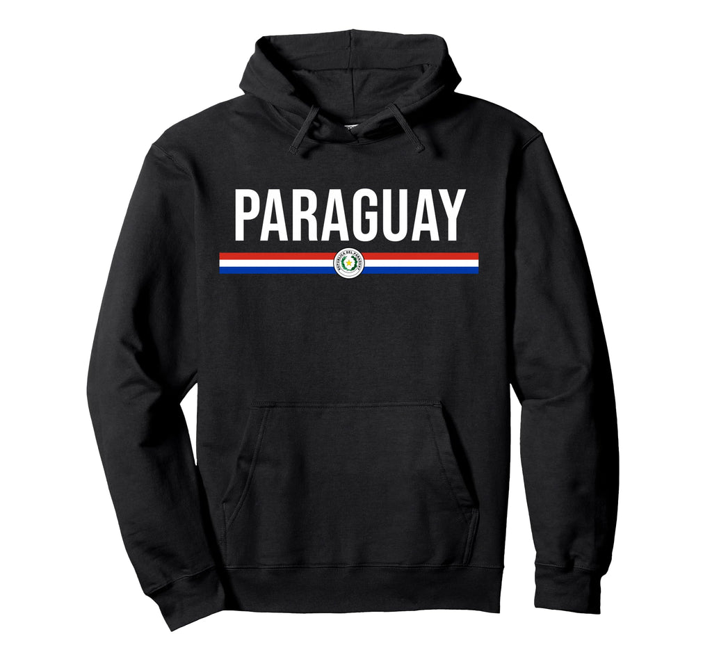 Paraguay Flag Sports Soccer Football Hoodie - Graphic Print for Adults - T-Shirt, Sweatshirt, Hoodie