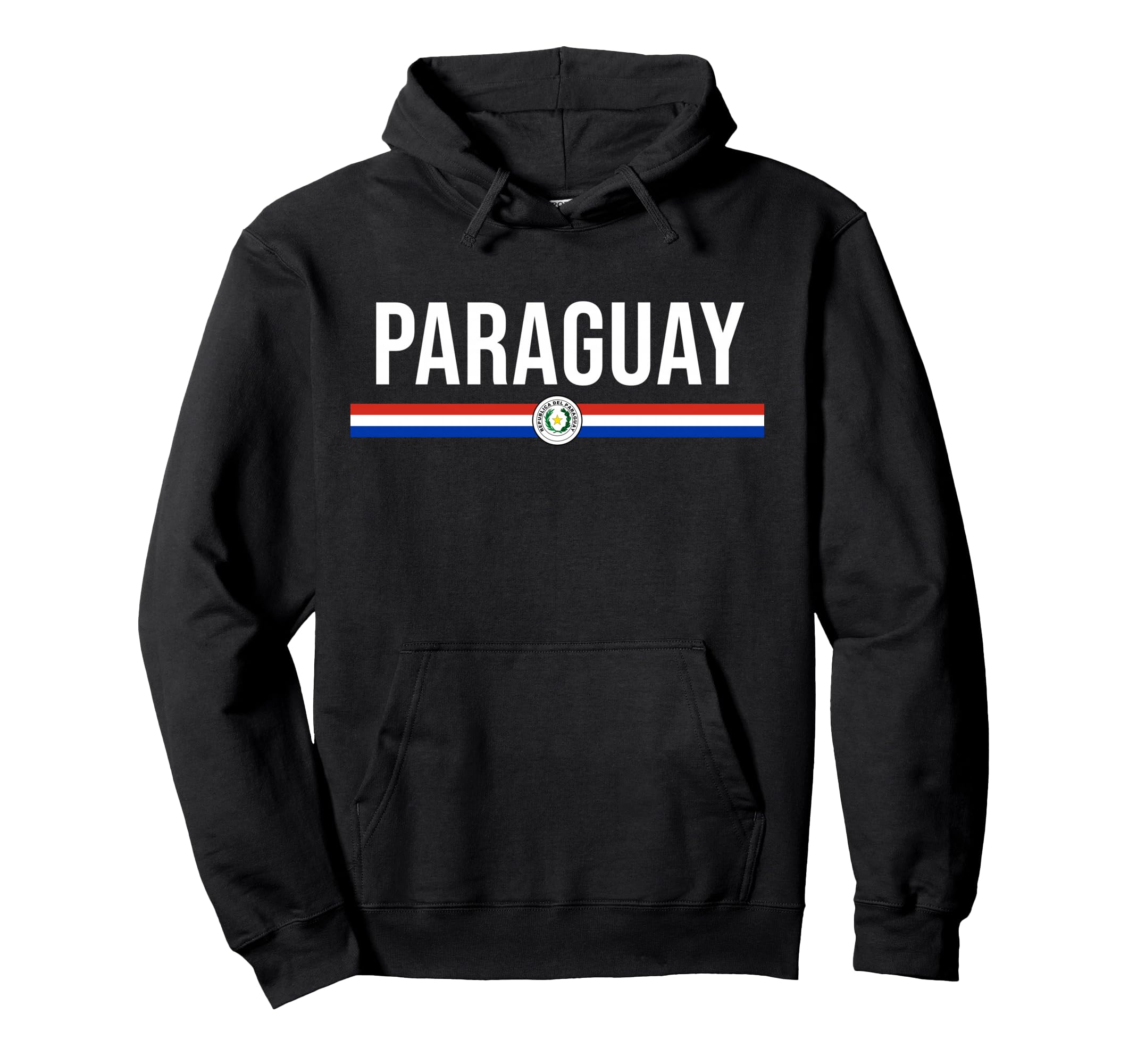 Paraguay Flag Sports Soccer Football Hoodie - Graphic Print for Adults - T-Shirt, Sweatshirt, Hoodie