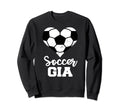 Soccer Gia Funny Soccer Heart Sweatshirt - Aesthetic Graphic Men Women - T-Shirt, Sweatshirt, Hoodie