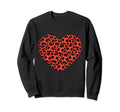 Heart Soccer Ball Valentines Day Sweatshirt - Aesthetic Graphic Unisex - T-Shirt, Sweatshirt, Hoodie
