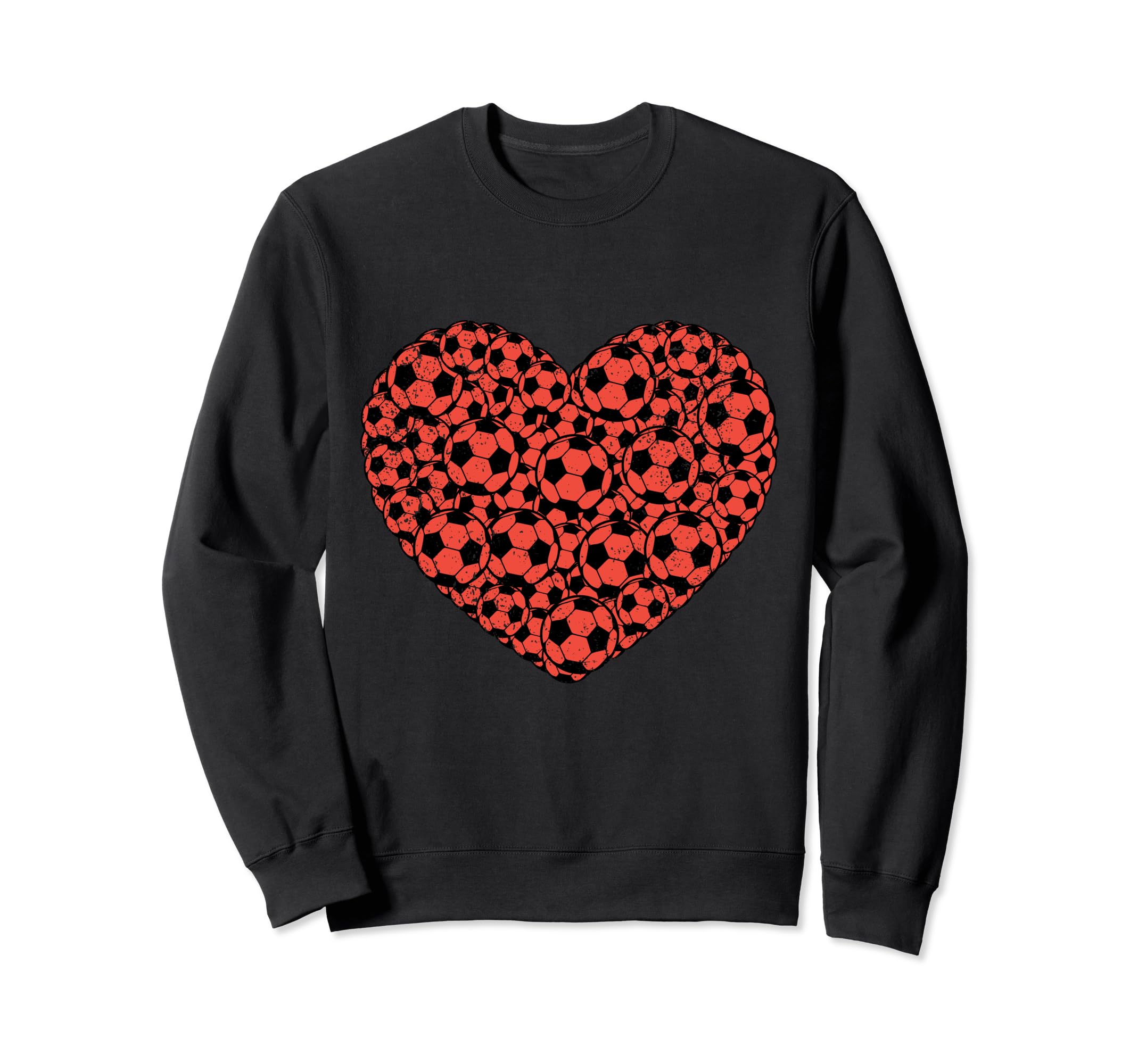 Heart Soccer Ball Valentines Day Sweatshirt - Aesthetic Graphic Unisex - T-Shirt, Sweatshirt, Hoodie