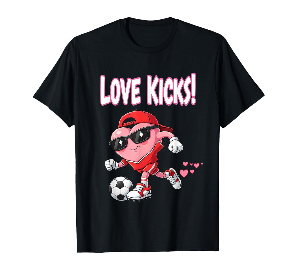 Valentine Gift Soccer Heart Sport T-Shirt - Novelty Apparel Unisex - T-Shirt, Sweatshirt, Hoodie