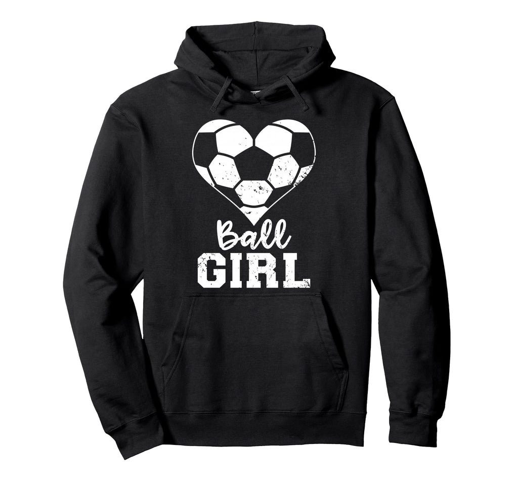 Ball Heart Funny Soccer Gameday Hoodie - Novelty Apparel for Adults - T-Shirt, Sweatshirt, Hoodie