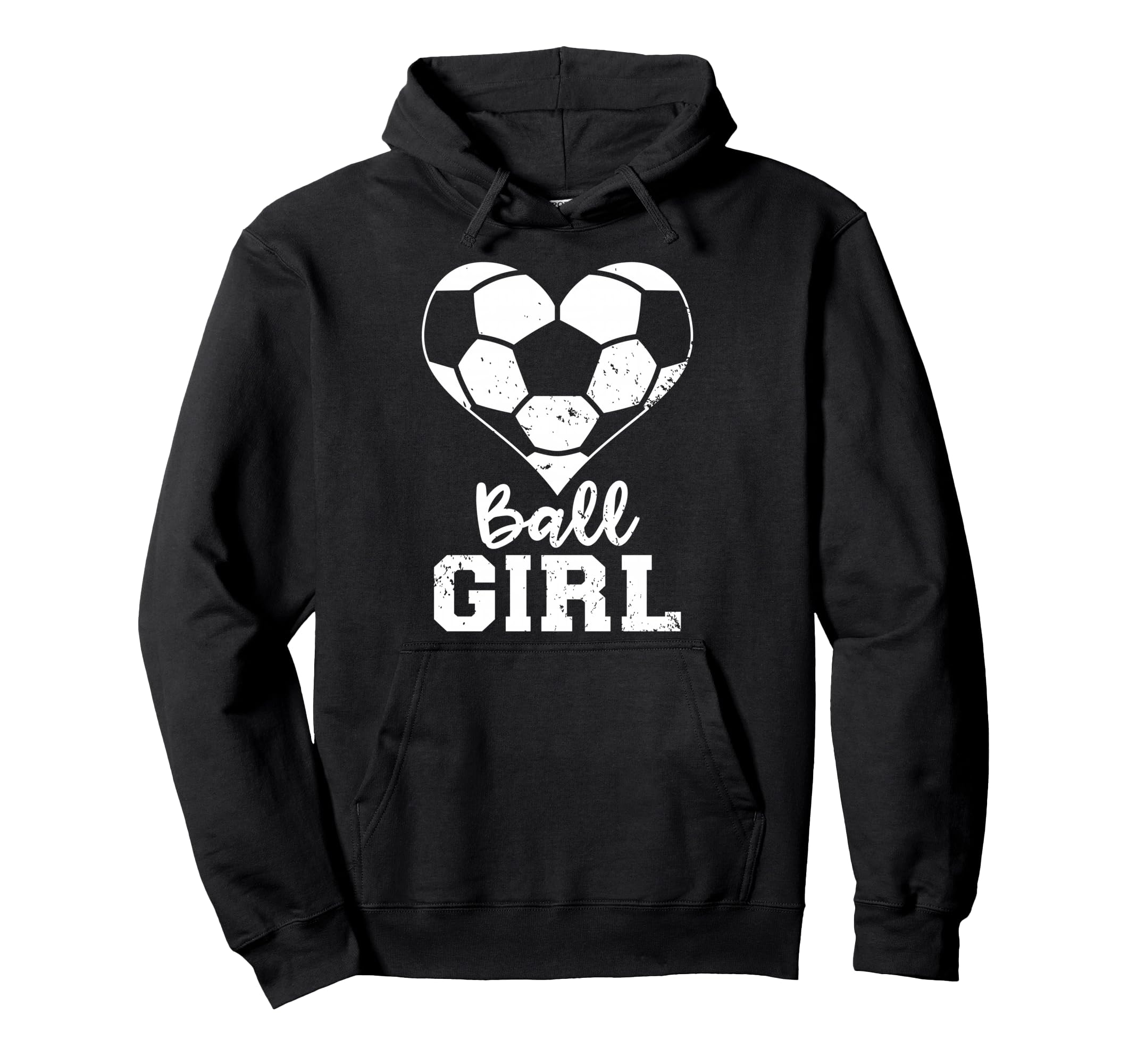 Ball Heart Funny Soccer Gameday Hoodie - Novelty Apparel for Adults - T-Shirt, Sweatshirt, Hoodie