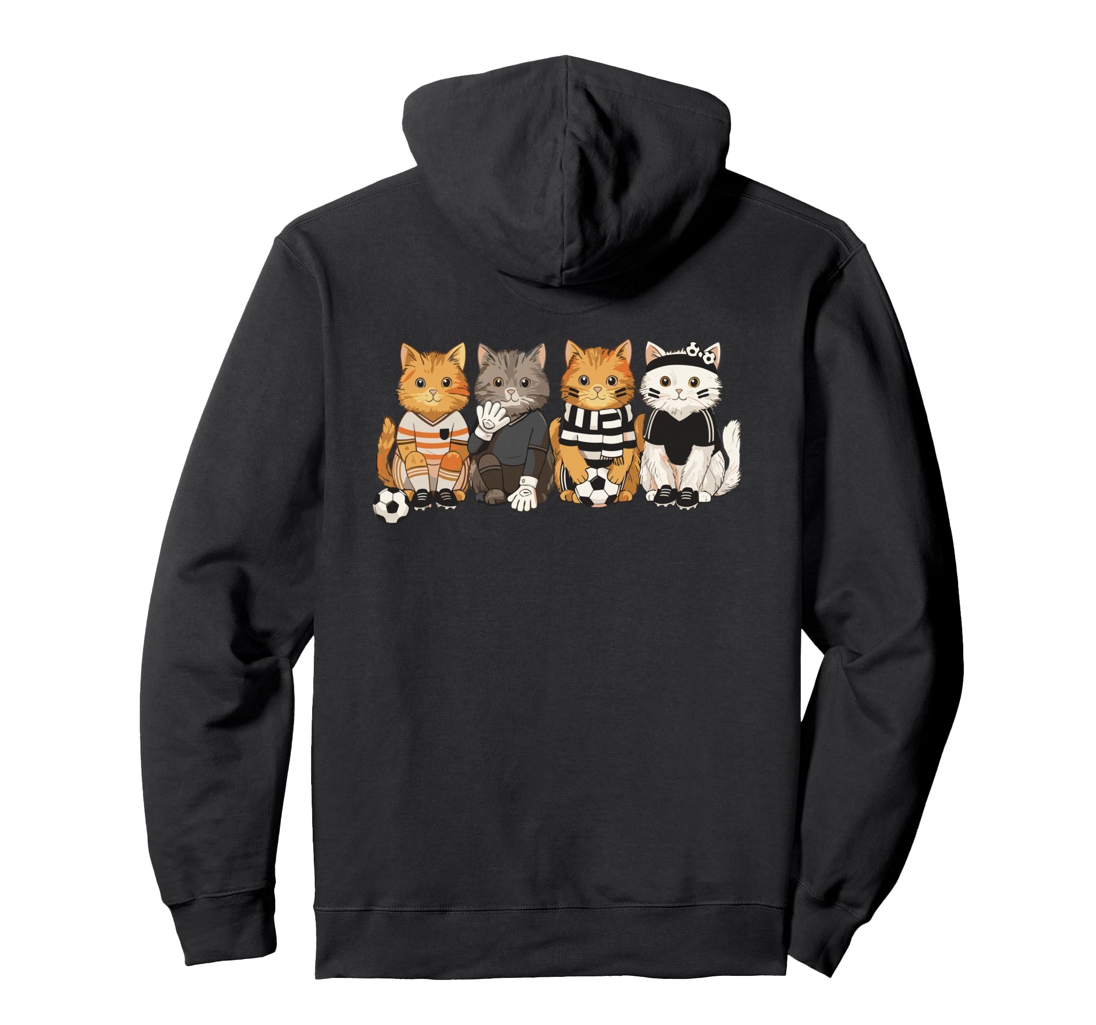 Soccer Cat Player Hoodie - Casual Everyday Wear for Adults - T-Shirt, Sweatshirt, Hoodie