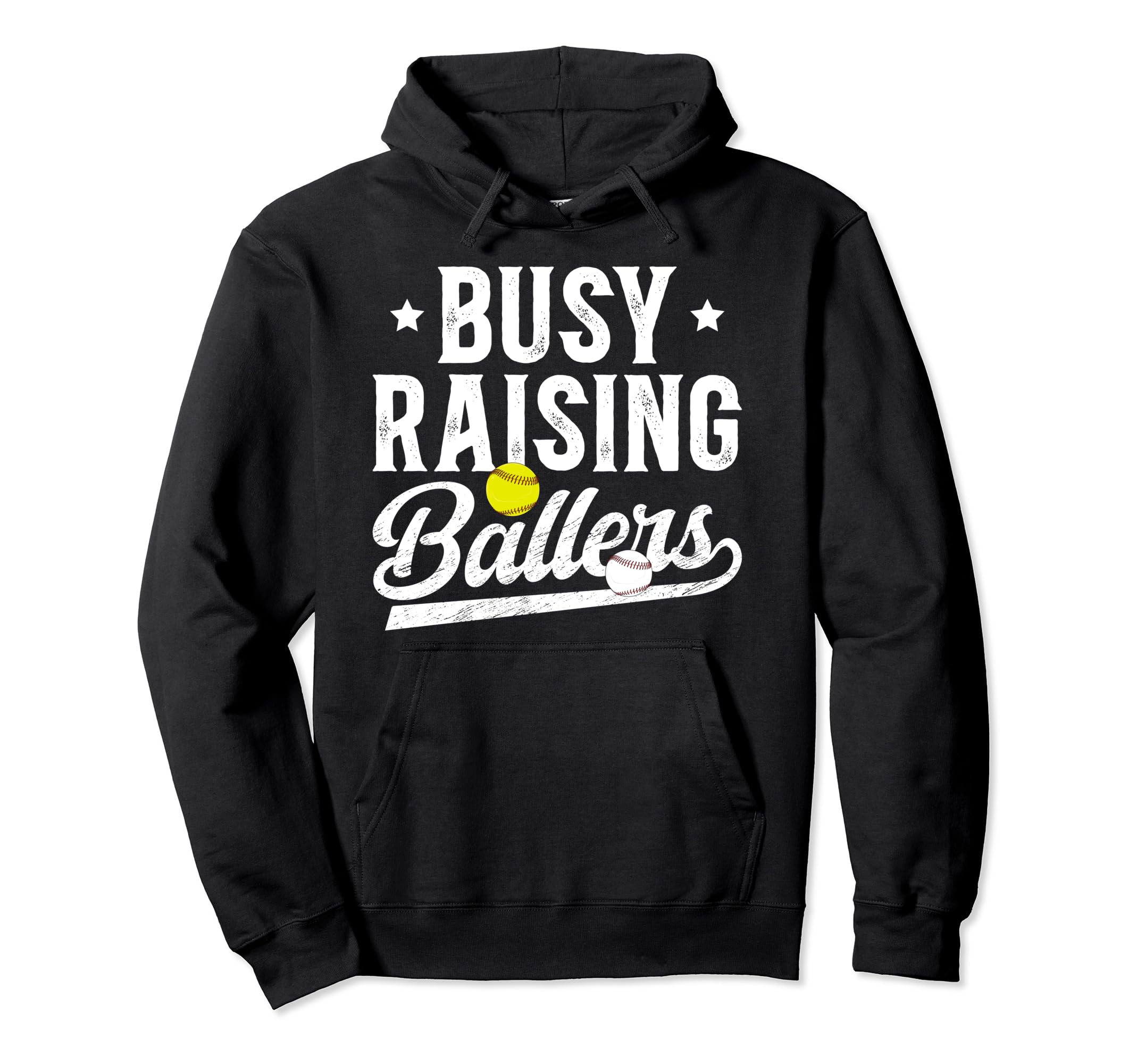 Busy Raising Ballers Baseball Hoodie - Fun Novelty Design Men Women - T-Shirt, Sweatshirt, Hoodie