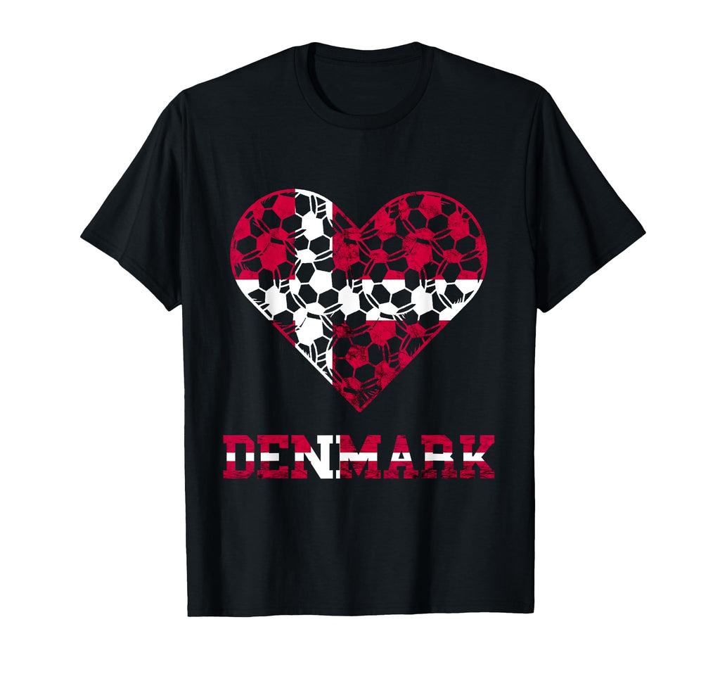 Denmark Soccer Team Heart Danes T-Shirt - Casual Everyday Wear for Adults - T-Shirt, Sweatshirt, Hoodie