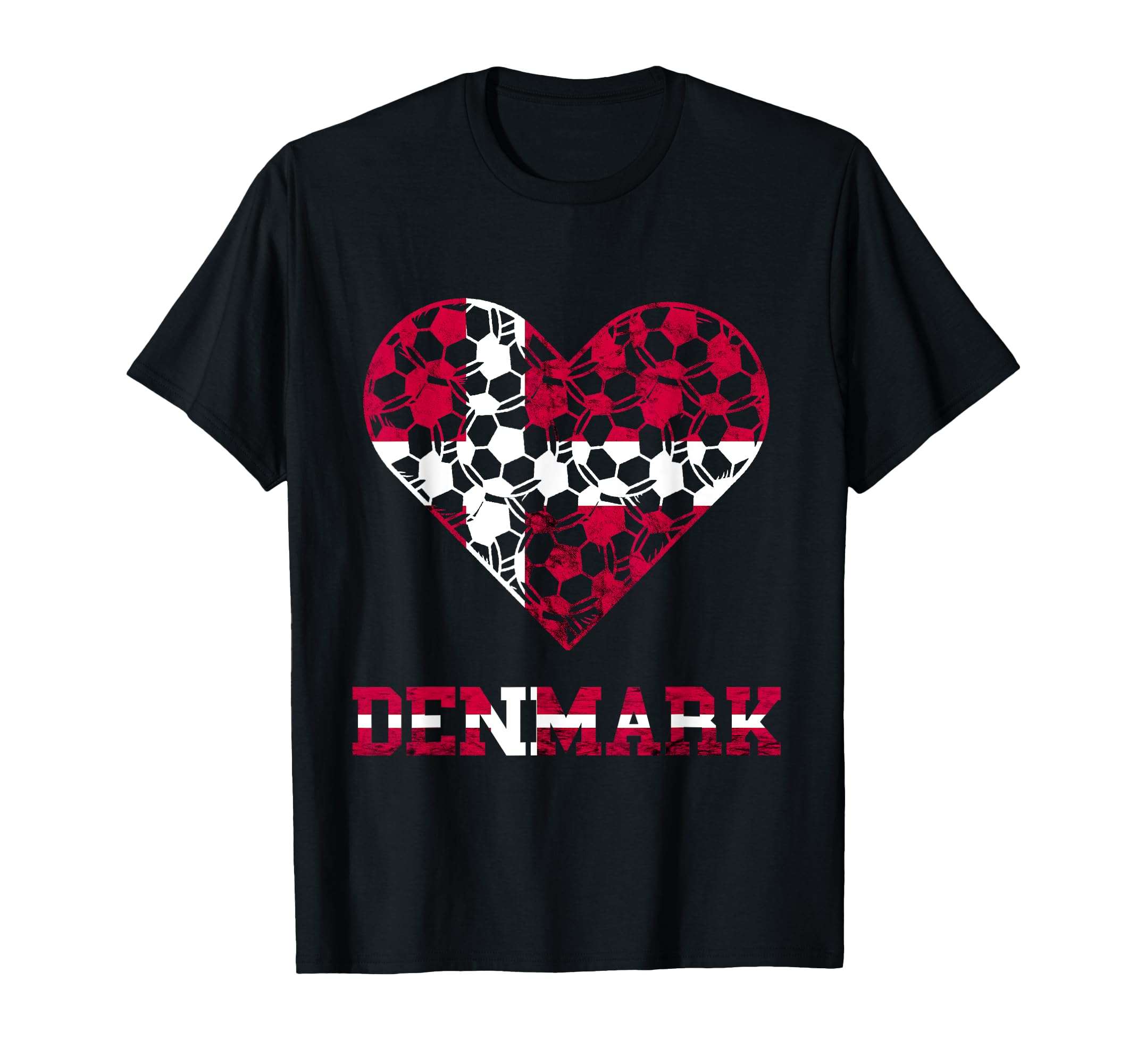Denmark Soccer Team Heart Danes T-Shirt - Casual Everyday Wear for Adults - T-Shirt, Sweatshirt, Hoodie