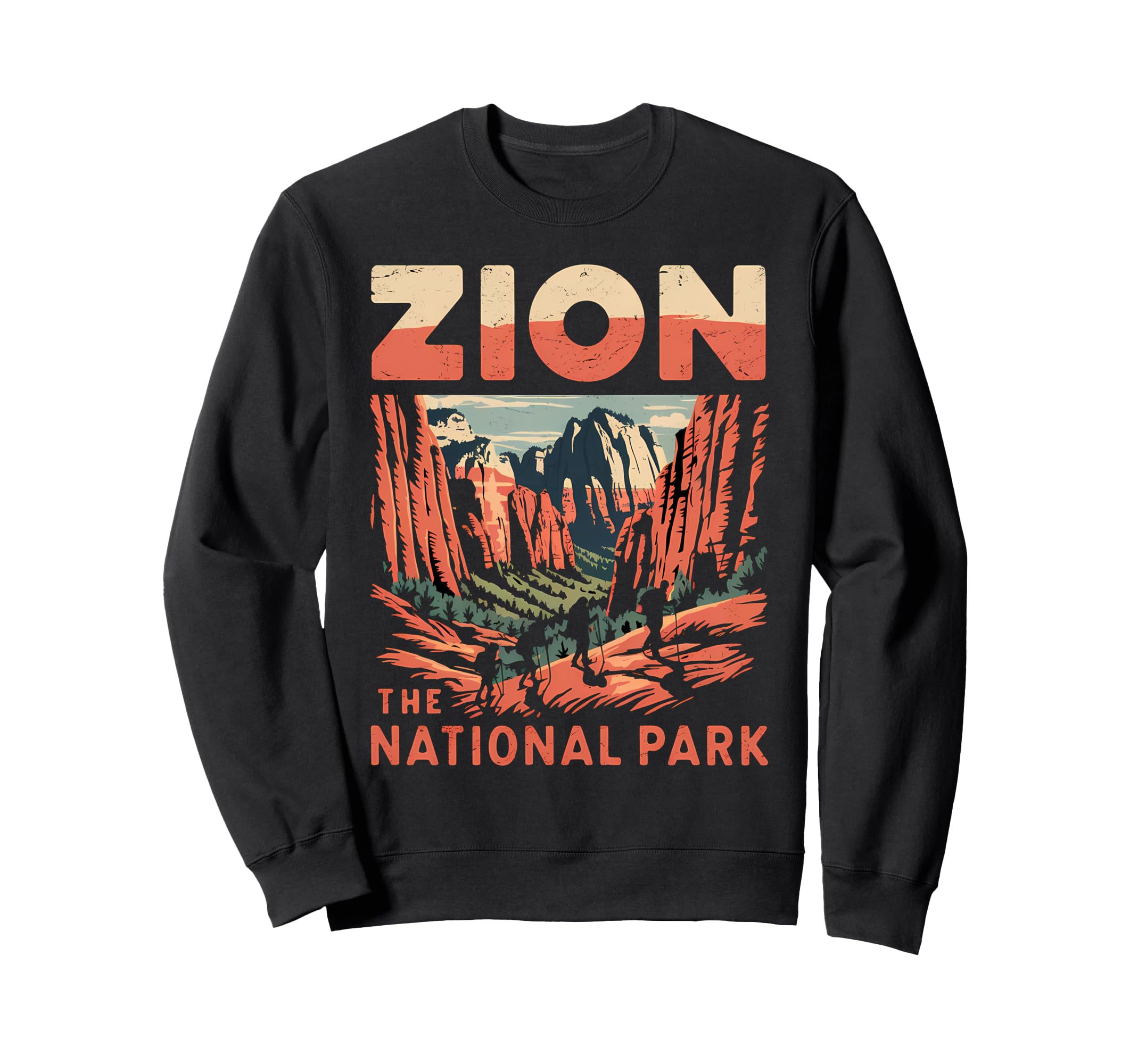 Zion National Park Hiking Scenic Sweatshirt - Novelty Apparel for Adults - T-Shirt, Sweatshirt, Hoodie