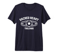 Sacred Heart Trojans Soccer Ball T-Shirt - Minimalist Print for Adults - T-Shirt, Sweatshirt, Hoodie