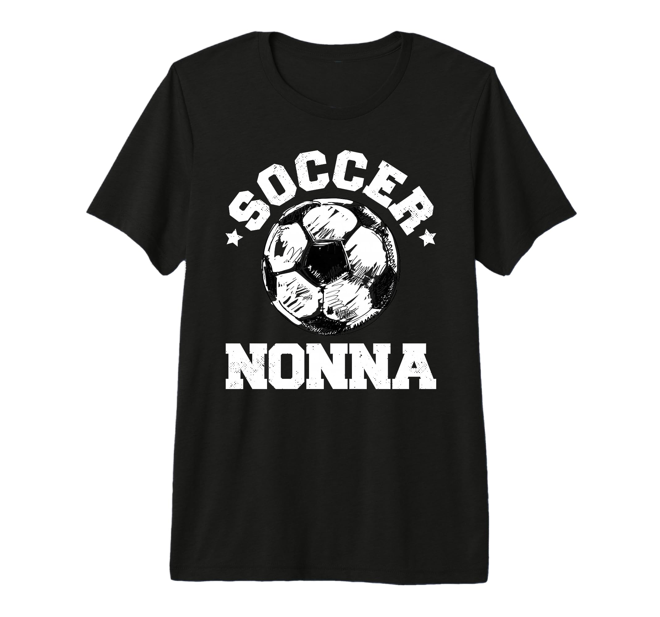 Soccer Nonna Soccer Ball Distressed T-Shirt - Novelty Apparel Men Women - T-Shirt, Sweatshirt, Hoodie