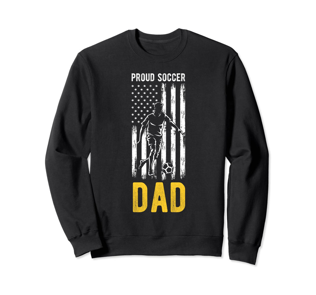 Proud Soccer Dad Usa Flag Family Sweatshirt - Custom Art Print for Adults - T-Shirt, Sweatshirt, Hoodie