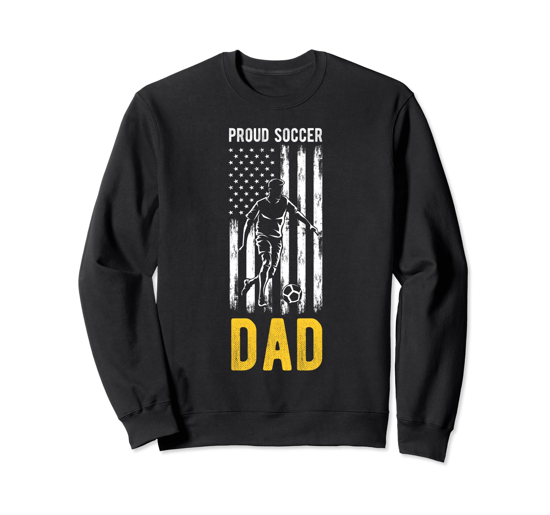 Proud Soccer Dad Usa Flag Family Sweatshirt - Custom Art Print for Adults - T-Shirt, Sweatshirt, Hoodie