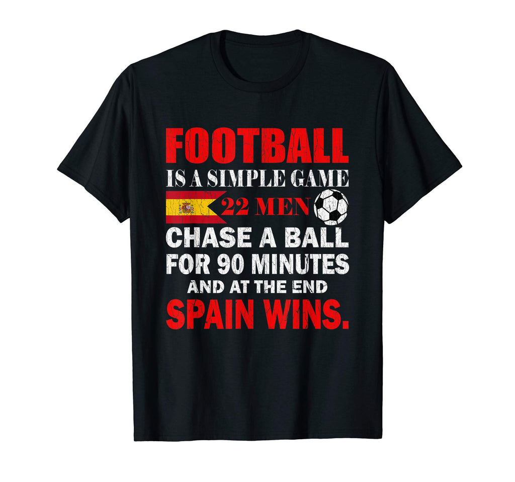 Funny Distressed Spain Soccer Fan T-Shirt - Fun Novelty Design for Adults - T-Shirt, Sweatshirt, Hoodie