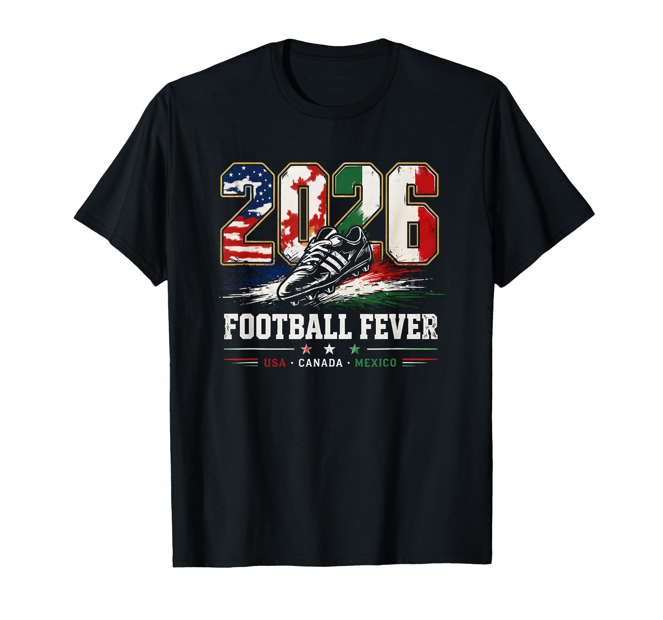 Football Fever 2026 Usa Canada Mexico T-Shirt - Novelty Apparel for Adults - T-Shirt, Sweatshirt, Hoodie