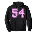 54 Number Fifty Four Sports Varsity Hoodie - Streetwear Style Unisex - T-Shirt, Sweatshirt, Hoodie