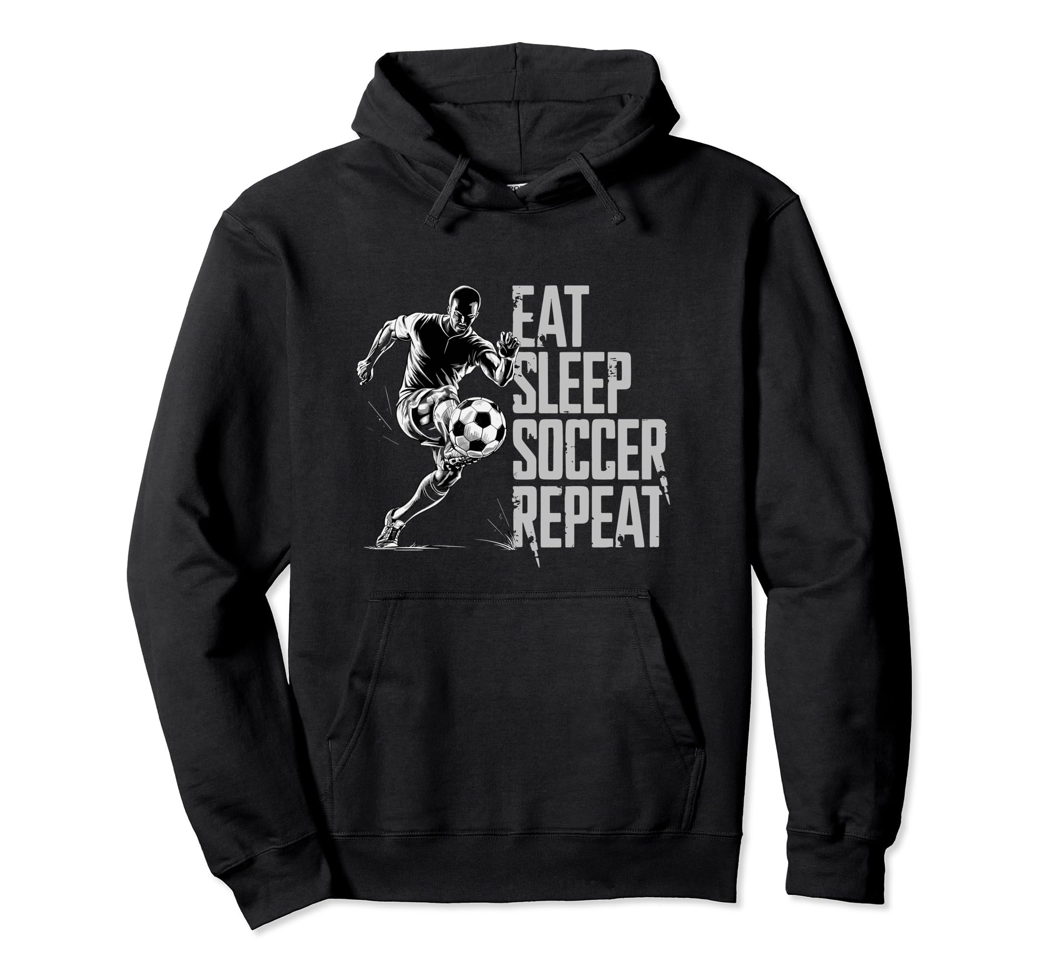 Eat Sleep Soccer Repeat Soccer Player Hoodie - Custom Art Print for Adults - T-Shirt, Sweatshirt, Hoodie