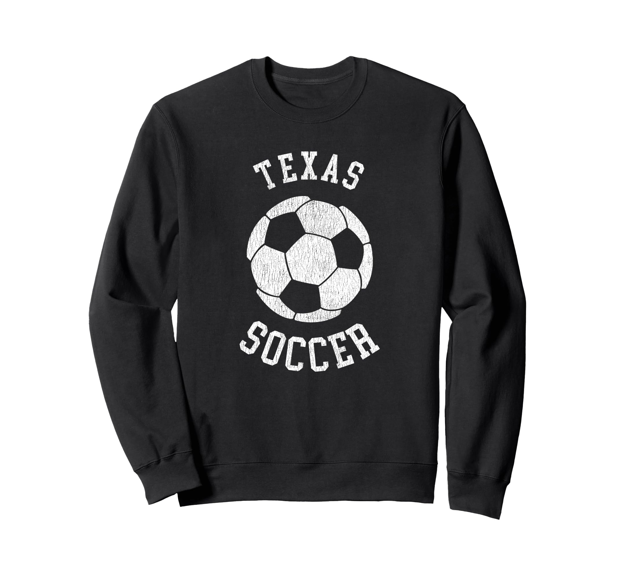 Texas Soccer Distressed 90S Sweatshirt - Graphic Print Men Women - T-Shirt, Sweatshirt, Hoodie