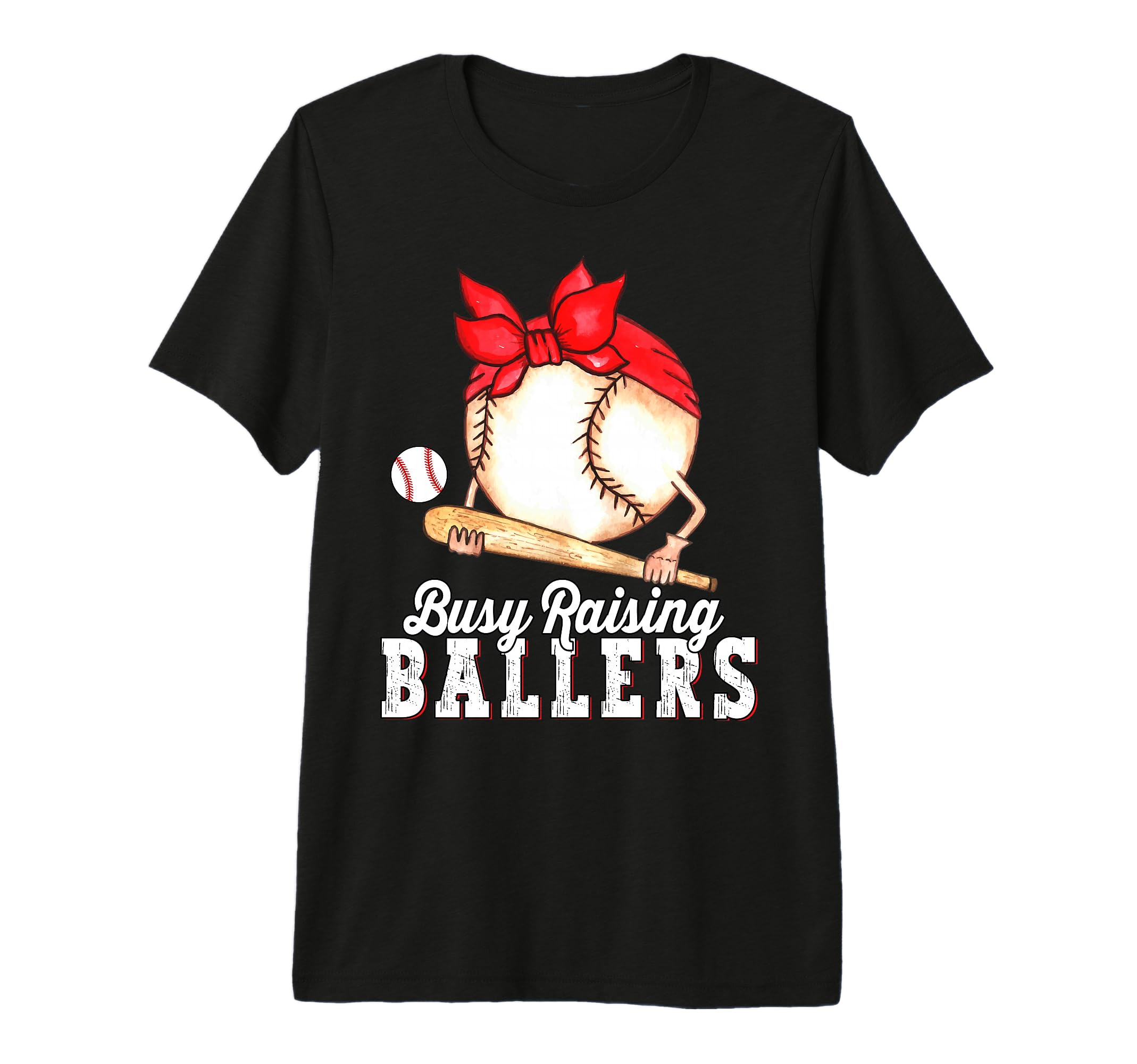 Busy Raising Ballers Baseball Funny T-Shirt - Custom Art Print for Adults - T-Shirt, Sweatshirt, Hoodie