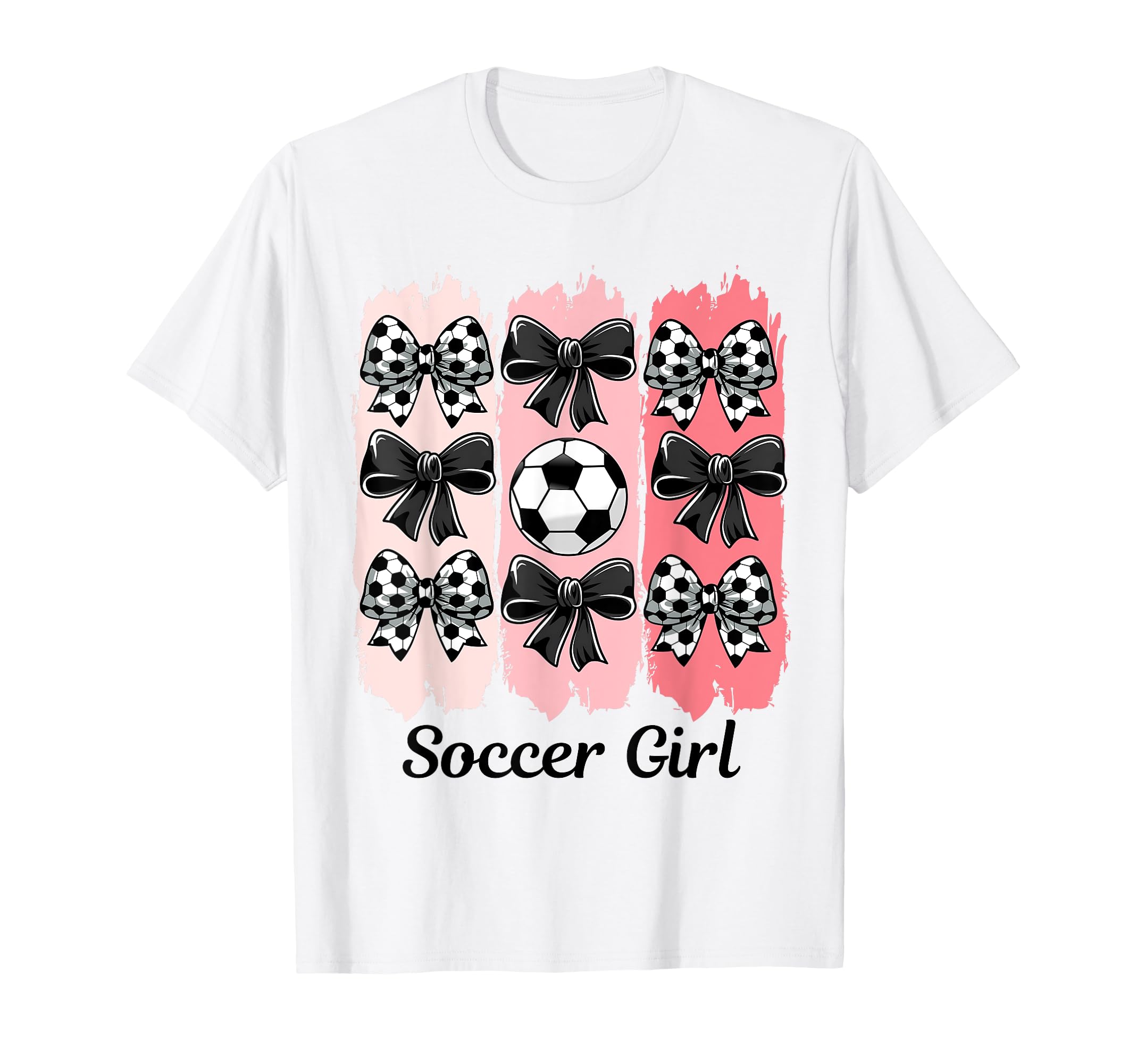 Soccer Coquette Bow Soccer Soccer T-Shirt - Novelty Apparel for Adults - T-Shirt, Sweatshirt, Hoodie