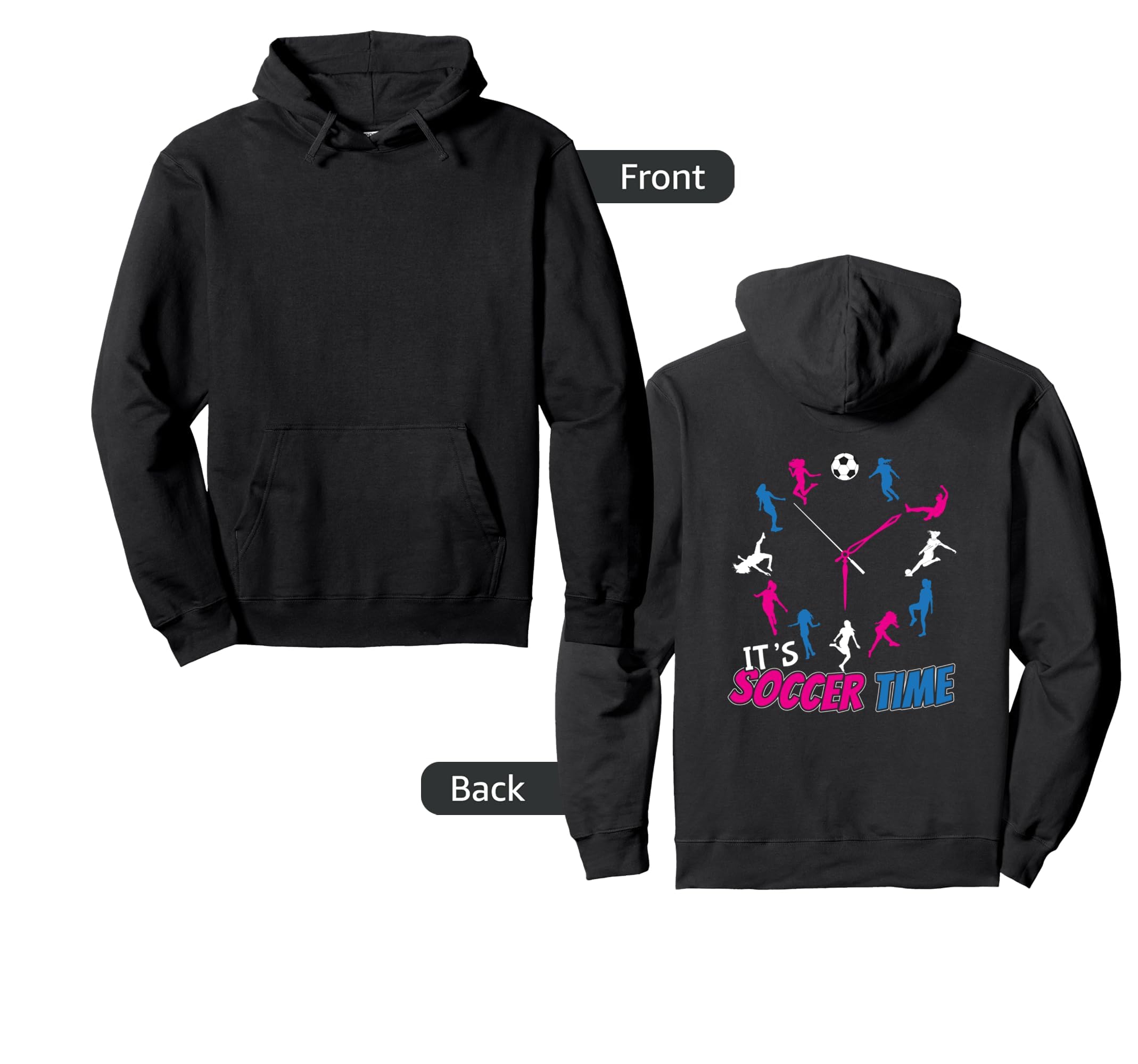 Its Soccer Time Soccer Hoodie - Aesthetic Graphic Men Women - T-Shirt, Sweatshirt, Hoodie