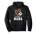 Soccer Nana Leopard Heart Colorful Hoodie - Trendy Graphic Men Women - T-Shirt, Sweatshirt, Hoodie