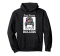 Busy Raising Ballers Football Mom Messy Hoodie - Streetwear Style Unisex - T-Shirt, Sweatshirt, Hoodie