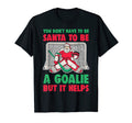 Funny Santa Ice Hockey Goaltender Goalie T-Shirt - Graphic Print for Adults - T-Shirt, Sweatshirt, Hoodie