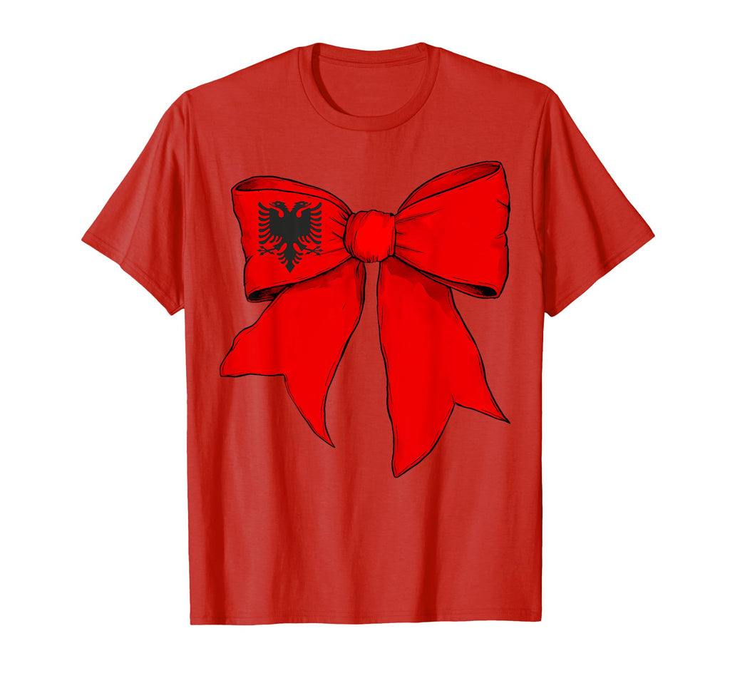 Albania Albanian Pride Flag Coquette T-Shirt - Minimalist Print for Adults - T-Shirt, Sweatshirt, Hoodie