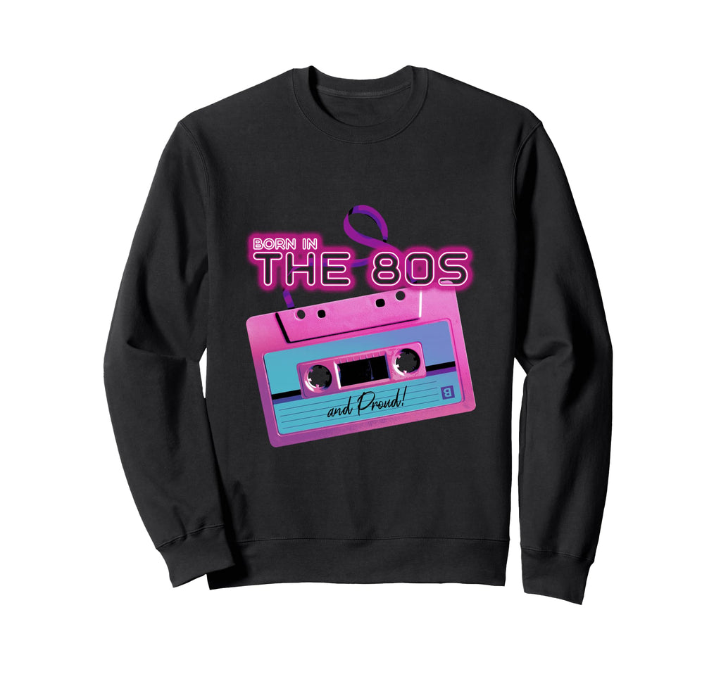I Love 80S Pop Culture Cassette Sweatshirt - Minimalist Print Men Women - T-Shirt, Sweatshirt, Hoodie