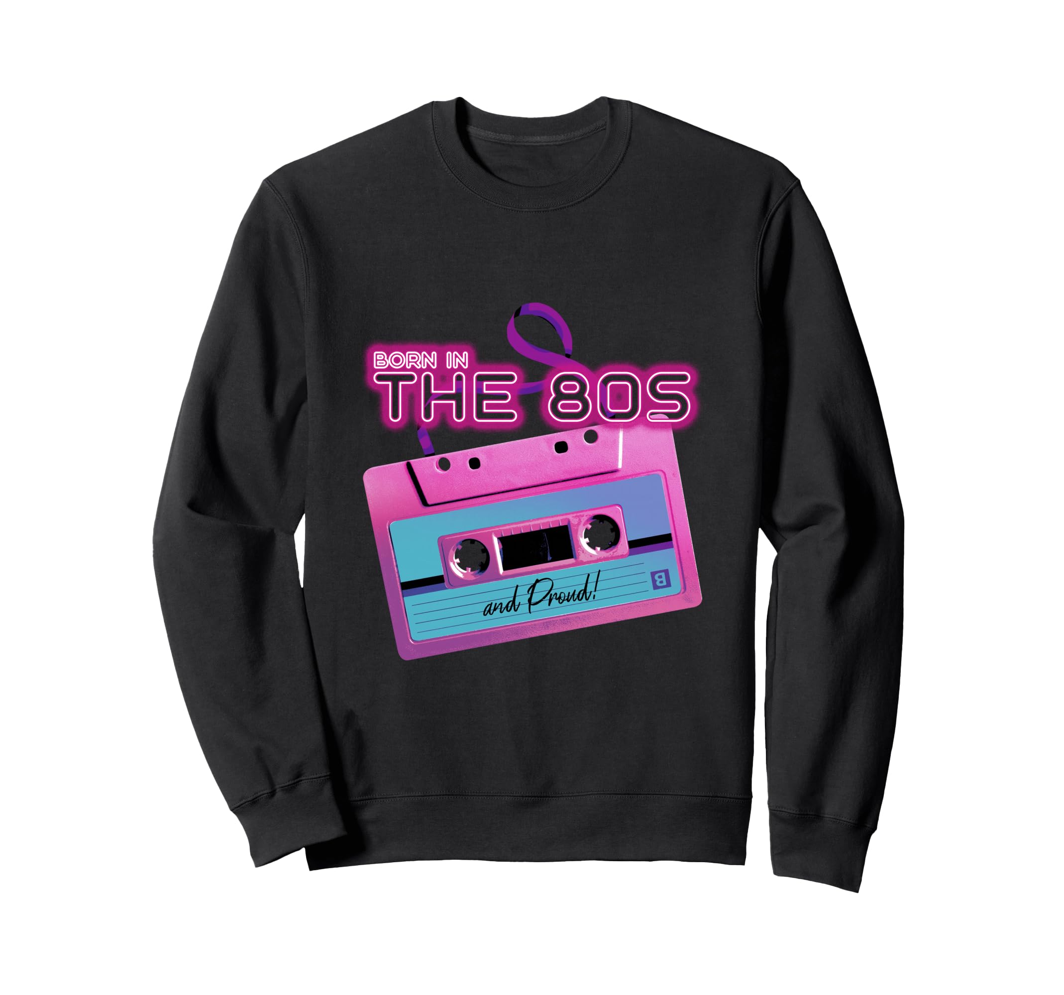 I Love 80S Pop Culture Cassette Sweatshirt - Minimalist Print Men Women - T-Shirt, Sweatshirt, Hoodie