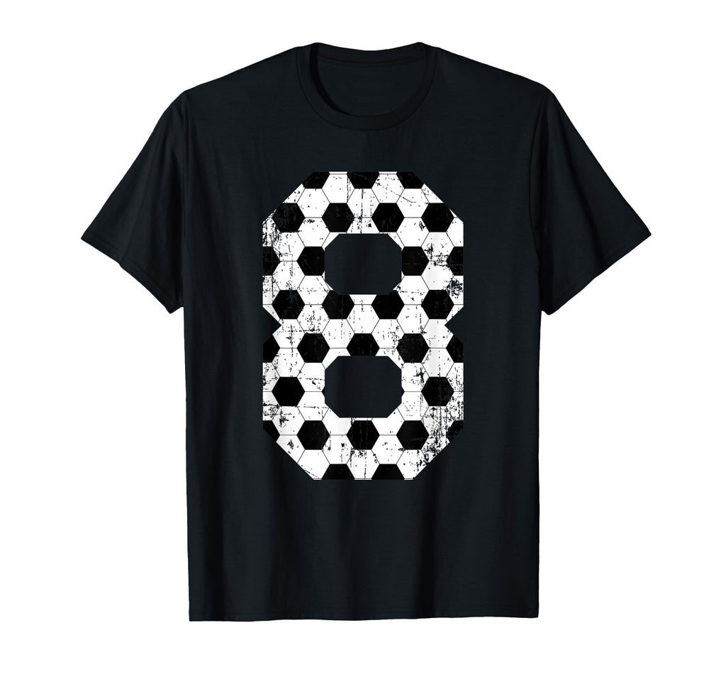 Soccer 8 Jersey Number T-Shirt - Trendy Graphic for Adults - T-Shirt, Sweatshirt, Hoodie